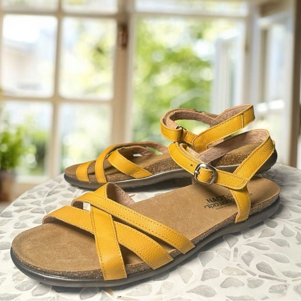 NEW NAOT Patricia Leather Women’s Sandal in Marigold Size 40 EU - Picture 14 of 16